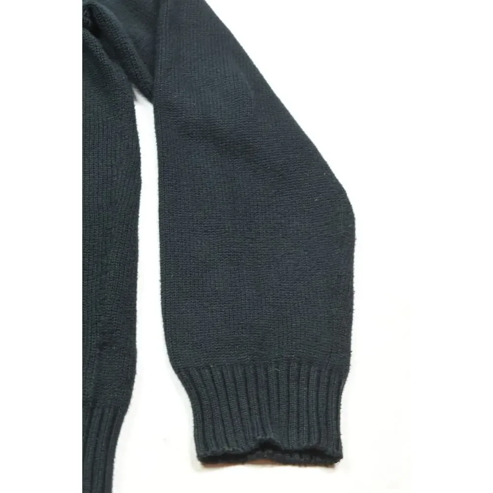 Polo Ralph Lauren 1/4 Zip Pullover Sweater Mens Large Black Long Sleeve Cotton